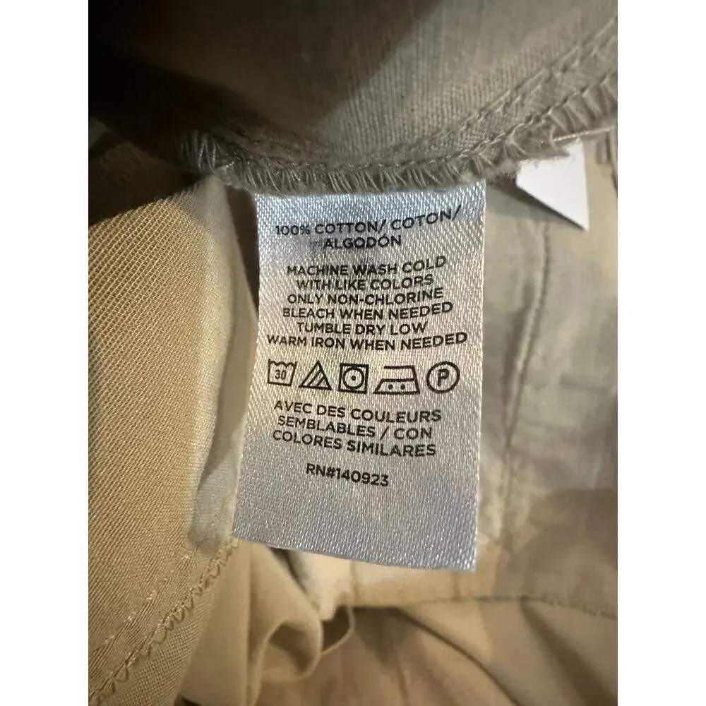 NWT LOFT 2024 Poplin Super Wide Leg Pants Toasted Beige Tan Khaki Womens Size 14 - Picture 8 of 11